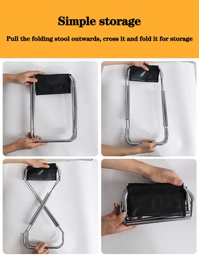 Folding Small Stool Bench Stool Portable Outdoor Mare Ultra Light Subway Train Travel Picnic Camping Fishing Chair Foldable