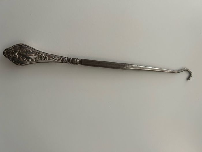 Victorian button hook silver handle