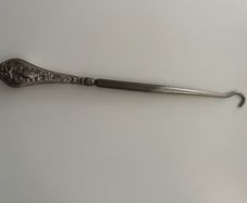Victorian button hook silver handle