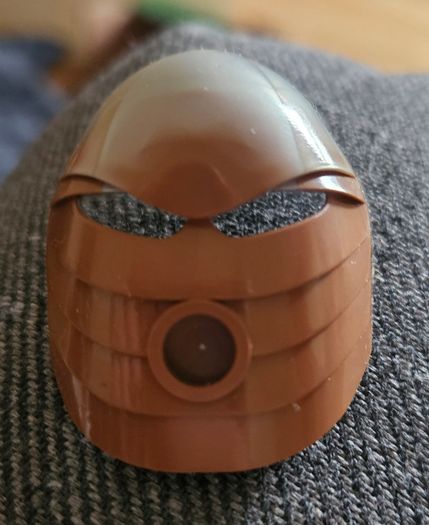 Bionicle Mask Rau with Marbled Pearl Light Gray Pattern