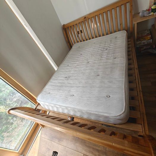 double bed with mattress