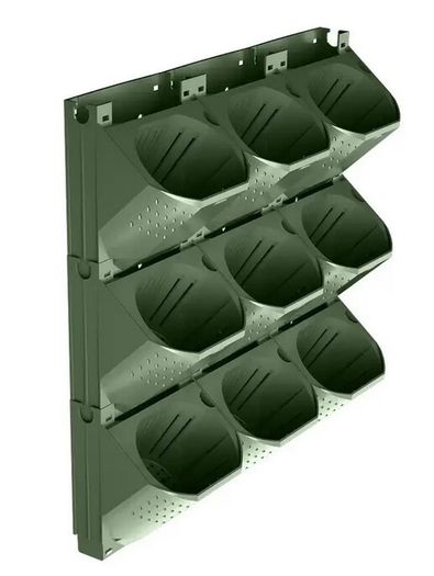 Wall-mounted vertical garden system with irrigation system