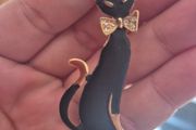 Vintage Black Cat Brooch