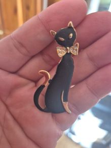 Vintage Black Cat Brooch
