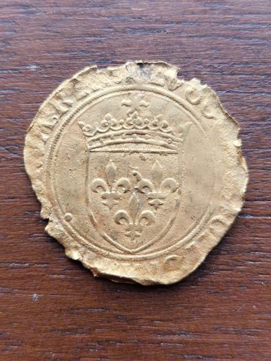 1498 French Louis XII Hammered Gold Ecu. Lovely coin.