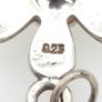 Vintage 935 Sterling Silver & Cubic Zirconia Flower Pendant Image 5