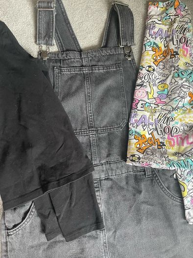 Girls dungaree dress, age 11