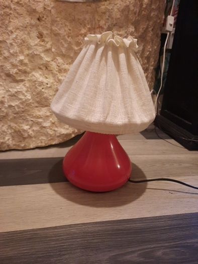 red ceramic lamp
