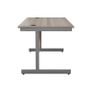 New Straight Office Desk with Cantilever Legs W1200 x D800mm - Grey Oak Image 4