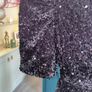 Ladies Yours London Curve Black Sequin Velvet Wrap Maxi Dress Image 7