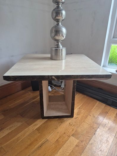 marble table and lamp for sale