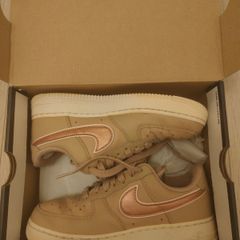 used women Air Force 1 07 Trainers Hemp Metalic Rose Gold Soft Pink White size 37.5US,4UK