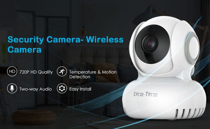 Baby Camera Monitor Baby Monitor with Camera Video Baby Monitor and Night Vision  720P HD Two-Way Audio  Built-in Lullaby Player  Motion & Temperature Sensor for Baby,Elder,Pet