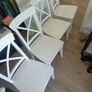 4 white ikea kitchen chairs Image 3