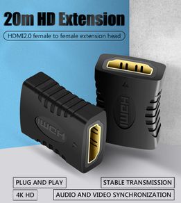 4K HDMI-compatible Interface Extender HD 1080P HDMI To HDMI Cable Adapter Female To Female Extender For PS4 PS3 PC Xiaomi TV Box