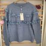 Bnwt blue crewneck jumper with frill detail one size Image 9