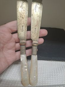 Antique Mother of Pearl fish knives