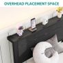 Single Bed Frame with Wooden Storage Shelf Headboard Image 6