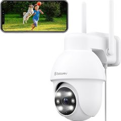 2K Security Camera Outdoor, 360 degree CCTV Camera, Home Security WiFi Camera with Color Night Vision, Pan-Tilt View, App Notification, 2-Way Audio Y4