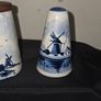 Vintage Delft Blue Salt and Pepper Shakers with matching Sugar Bowl Image 4