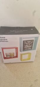 3 square shelves- in box unused
