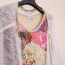 Elisa Cavaletti Multicolor Luxury Italian Floral Cardigan Top Set Size XL Image 10