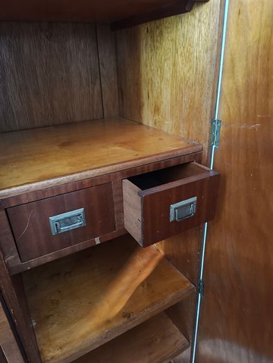 Matching Pair of Original Art Deco Walnut Wardrobes 1930s