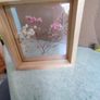 ONE FRAMED Fresh pressed real flower wall decor mounted between two panes of glass, in a WOOD FRAME. Image 5