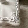 New French inspired ceramic lidded storage box in antique white. Image 6