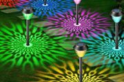 Solar Lights Outdoor Garden, 6 Pack Solar Garden Lights with Multi-Colour Changing+Warm White Modes Waterproof Pathway Lights Ornaments Outdoor