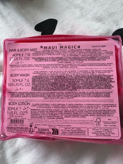 Primark Penneys Maui magic bag - hair & body mist - body wash - body lotion