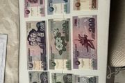 N Korea UNC banknotes set of 9 pcs at 2 euro each only