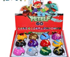 12Pcs Pokemon Figure Pokeball Toys Pikachu Charmander Anime Figure Kawaii Doll Poke Ball Collect Accessories Kids Birthday Gifts