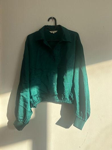 dark green blouse