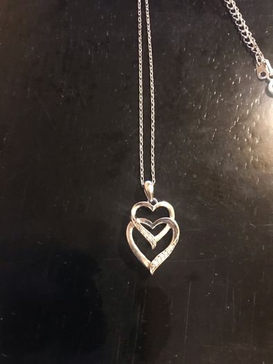 Real diamonds silver necklace