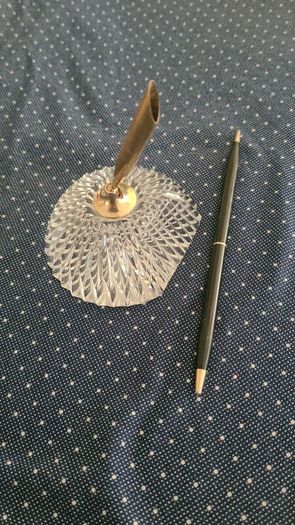 Antique Waterford Crystal Pen and holder