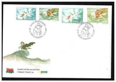 1997 Ireland Europa: Tales & Legends (Children of Lir & Oisin and Niamh Commemorative Stamps & Self-Adhesive Commemorative Stamps An Post First Day Cover (FDC)