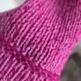 As new. Very Unusual Nua Merino Wool/Silk Mix Zipped Cardigan in Wine and Pink. Size M (8-12) Image 4