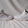 2017 Jordans size 4 eu 36.5 white leather in excellent condition Image 4