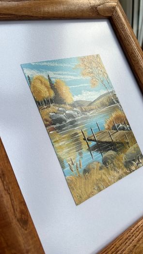 Framed original acrylic painting