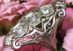 Antique Art Deco Diamond and 18 Carat White Gold Ring
