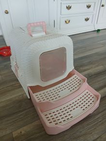 cat litter box pink