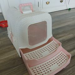 cat litter box pink