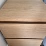 2 IKEA MALM Bedside Tables White Stained Oak Veneer Like New Image 3