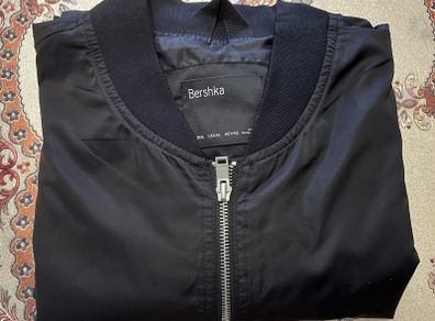Bershka black bomber jacket