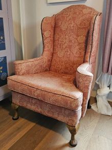 Queen Anne Wingback Armchairs