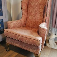 Queen Anne Wingback Armchairs