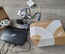 Eir  Broadband Router,Fibre Box Cables, Complete Set