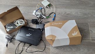 Eir Broadband Router,Fibre Box Cables, Complete Set