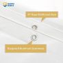 White Tarpaulin Waterproof Heavy Duty 4m / 6m Tarp with Eyelets UV Resistant Multipurpose for Outdoor 160g/m Image 3